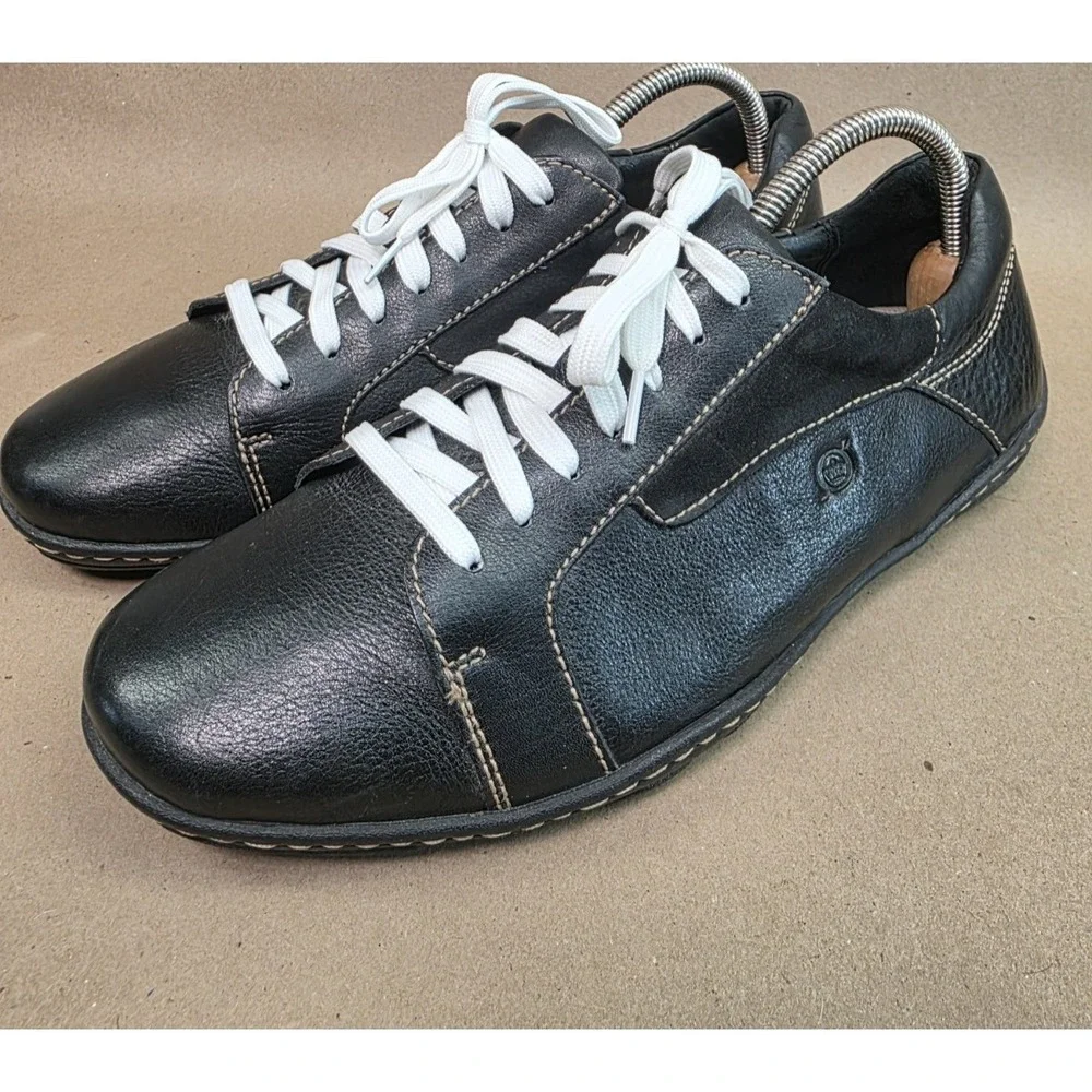 Born (Sz 9.5 US 463 EUR) Black Leather Lace Up Casual Walking Comfort M3427